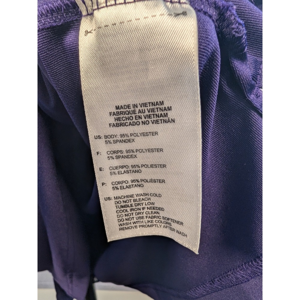 Adidas Golf Polo Mens M Purple Puremotion CoolMax 3-Stripe Excellent - Picture 6 of 6